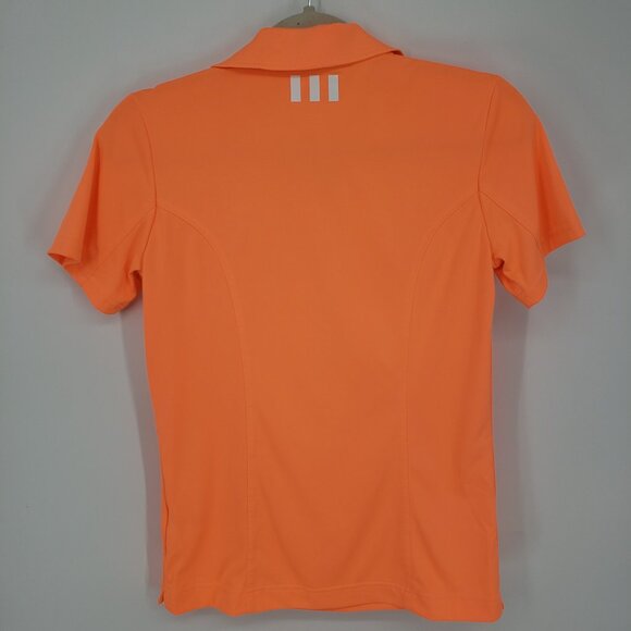 3/$25 Adidas Puremotion Golf Polo Shirt Top S Active Performance Neon Orange - Picture 2 of 7